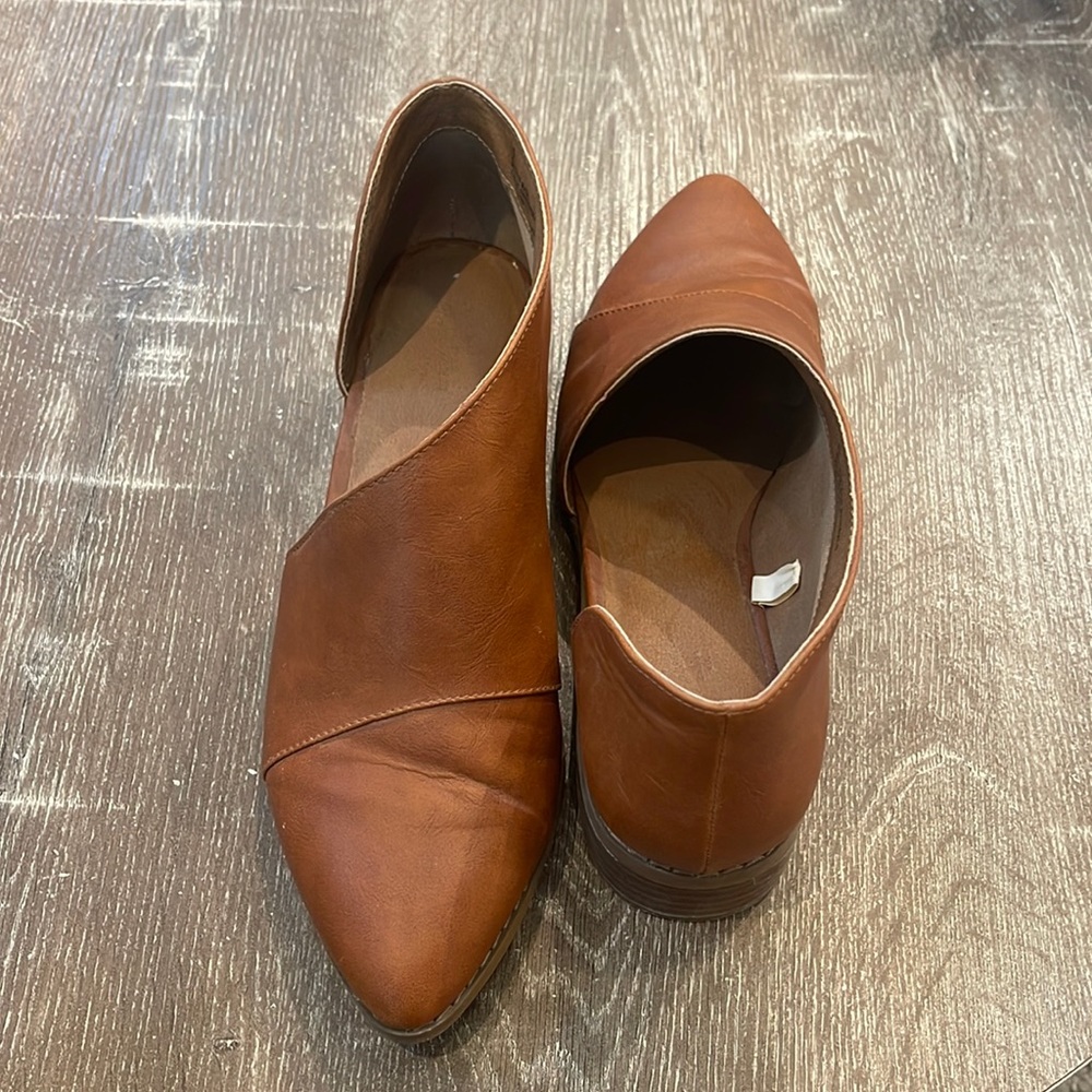 University Thread Brown Leather Mules
